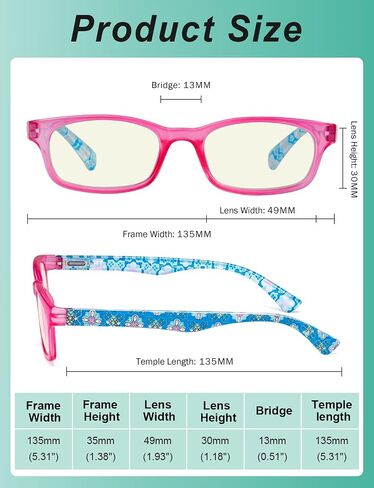 Eyekepper 4-pack نظارات القراءة بدون إطار الضوء الأزرق حجب النساء الرجال نصف القمر القراء +2.00 in Saudi Arabia