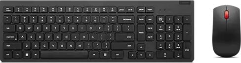 مجموعة لوحة مفاتيح وماوس لاسلكية احترافية من لينوفو، جهاز استقبال USB لاسلكي بسرعة 2.4 جيجا هرتز، ماوس كامل الحجم يمكن استخدامه بكلتا اليدين، عمر بطارية يصل إلى 24 شهرًا، أسود in Kuwait