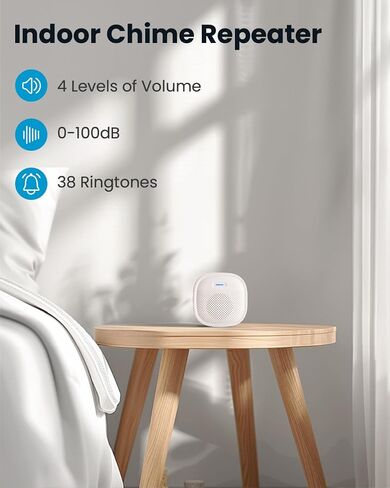 IEGEEK Doorbell Camera Wireless لا اشتراك - جرس الفيديو اللاسلكي مع رنين ، جرس الباب مع الكاميرا 1080p FHD ، تغيير الصوت ، الصوت ثنائي الاتجاه ، اكتشاف حركة PIR ، WIFI 2.4 جيجا هرتز ، مع Alexa in Kuwait