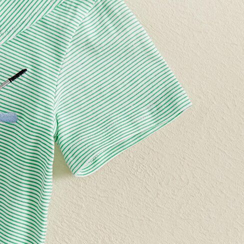 Gueuusu Newborn Baby Boy Golf Outfit Short Sleeve Golf Embroidery Collared Romper Button Lapel One Piece Summer Outfit in Kuwait