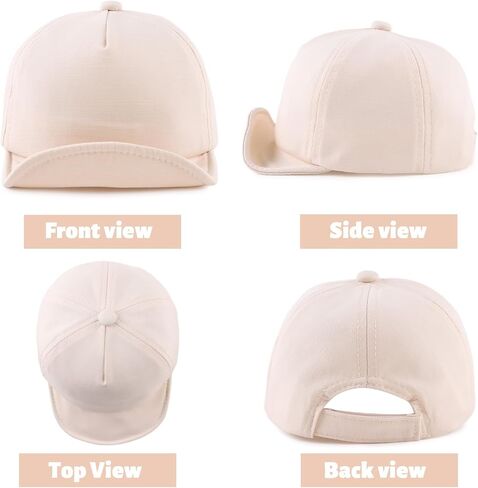 OMUKY Cotton Baby Toddler Hat Sun Protection Toddler Baseball Hat Infant Boys Girls Beach Cap Cute Baby Baseball Cap 3M-18M in Saudi Arabia