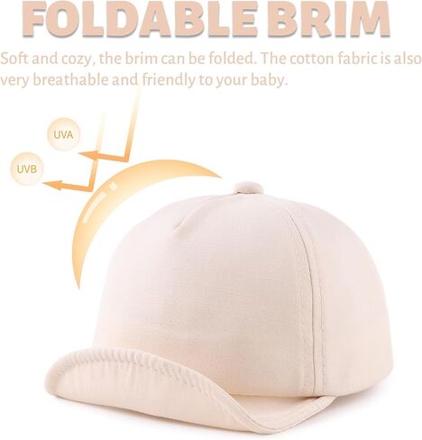 OMUKY Cotton Baby Toddler Hat Sun Protection Toddler Baseball Hat Infant Boys Girls Beach Cap Cute Baby Baseball Cap 3M-18M in Saudi Arabia