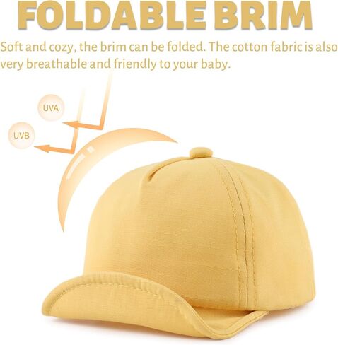 OMUKY Cotton Baby Toddler Hat Sun Protection Toddler Baseball Hat Infant Boys Girls Beach Cap Cute Baby Baseball Cap 3M-18M in Saudi Arabia