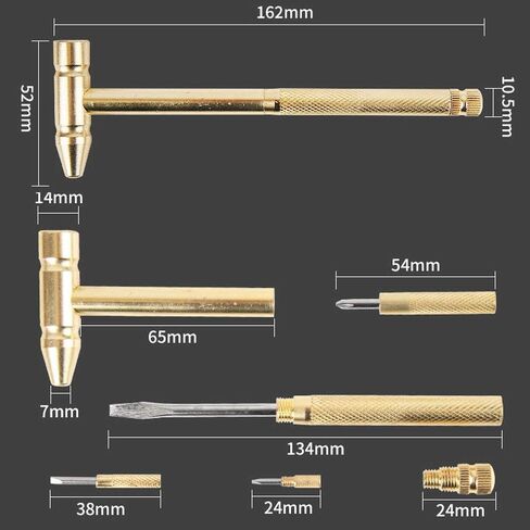 6 في 1 Micro Mini Mini Multifunction Capper Craft Hammer & Screwdriver أدوات يدوية مثالية لمجوهرات صانع الساعات وأكل الجوز in Kuwait