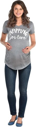 Chic & Comfy Maternity Shirt - Adult Women's S/M Size | Soft Grey Polyester Fabric - Perfect for Baby Showers & Gender Reveals, 1 Pc. in Saudi Arabia