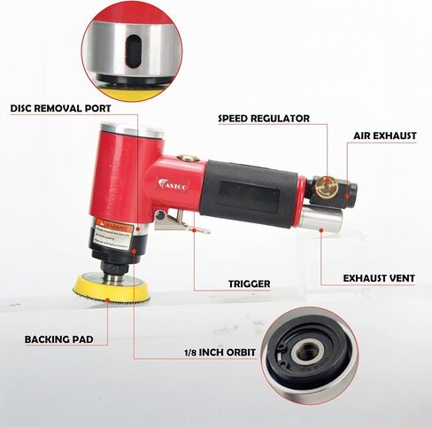 Fastoo 2inch Air Angle Die Grinder, Air Sander Handheld, Pneumatic sanding pen, 90 Degree Handheld Pneumatic Polisher with 12PCS Polished set 2inch 3inch Sanding Pad (Straight center grinder) in Saudi Arabia