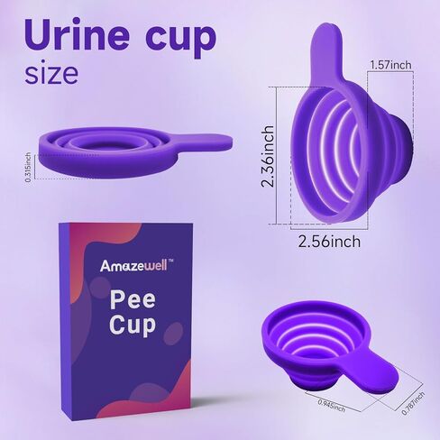 Urine Cups for Ovulation & Pregnancy Tests: Reusable & Collapsible Pee Cups for Home Fertility Testing | Easy to Use & Clean (1PCS) in Saudi Arabia