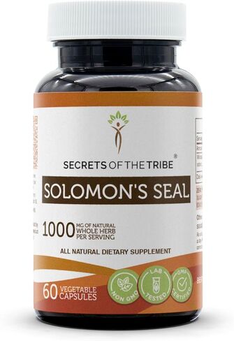 أسرار قبيلة ختم سليمان 120 كبسولة، 1000 مجم، ختم سليمان Wildcrafted (Polygonatum odoratum) جذمور مجفف (120 كبسولة) in Saudi Arabia