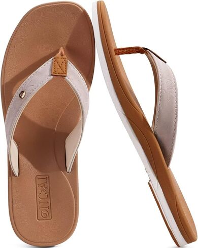 Oncai Womens Cushion Flip Flops Women's Soft Fleip Flash Fashion Summer Beach Sundals لطيف خفيف الوزن للمرأة حجم 6-11 in Kuwait