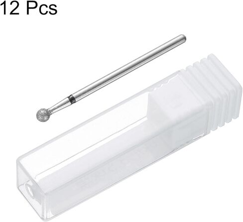 Harfington 12pcs 200-230 فليت ماس ​​طحن بت 4.5 ملم رأس الكرة 2.35 ملم شانك 4.5 ملم الحجر الحفر الأداة دوارة للأظافر الزجاجية السيراميك طحن تلميع in Kuwait