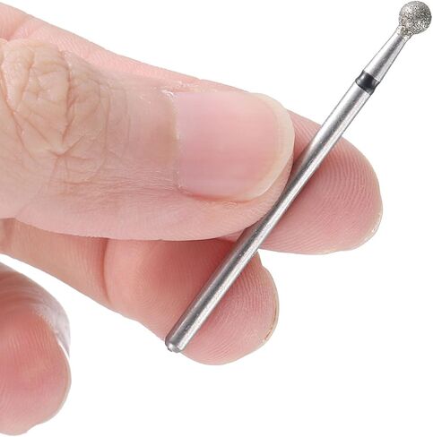 Harfington 12pcs 200-230 فليت ماس ​​طحن بت 4.5 ملم رأس الكرة 2.35 ملم شانك 4.5 ملم الحجر الحفر الأداة دوارة للأظافر الزجاجية السيراميك طحن تلميع in Kuwait