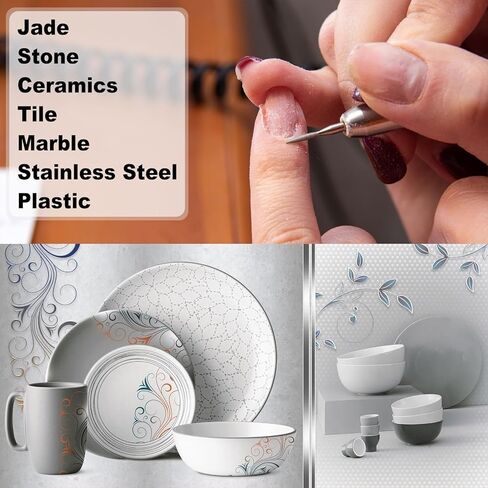 Harfington 12pcs 200-230 فليت ماس ​​طحن بت 4.5 ملم رأس الكرة 2.35 ملم شانك 4.5 ملم الحجر الحفر الأداة دوارة للأظافر الزجاجية السيراميك طحن تلميع in Kuwait