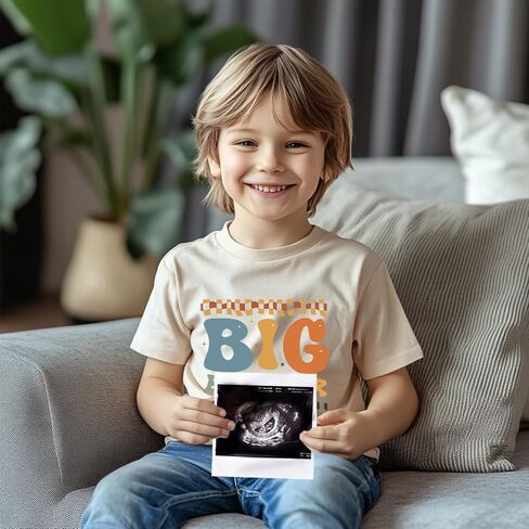 Big Brother Kids Shirt Pregnancy Announcement Shirt Cotton Short Sleeve Shirts 2-12 Years in Saudi Arabia
