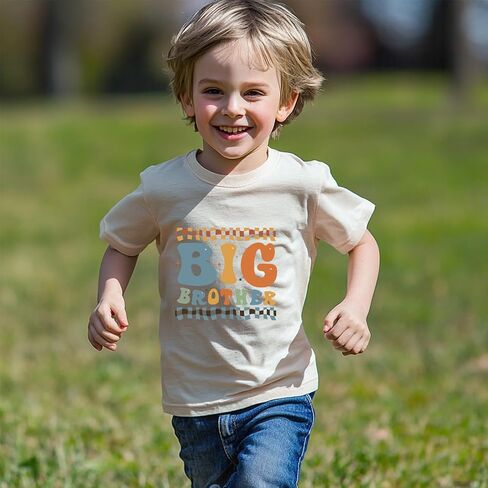 Big Brother Kids Shirt Pregnancy Announcement Shirt Cotton Short Sleeve Shirts 2-12 Years in Saudi Arabia