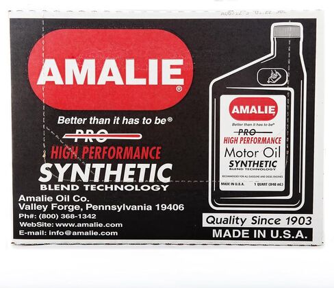 زيت المحرك AMALIE Pro عالي الأداء من مزيج صناعي 5W-20 (160-75646-56) زجاجة سعة 1 لتر، عبوة من 12 قطعة in Saudi Arabia