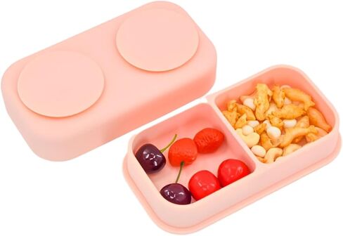 6PCS Travel Suction Plate for Baby,Portable Silicone Suction Plate to Go,Baby Divided Plates Feeding Set with Travel Bag,Cup for Toddler Baby Plate Divided Bowls Travel Essential Gray in Kuwait