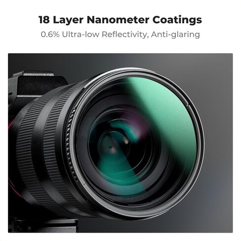 K & F Concept 82mm Diffusion Black 1/4 والاستقطاب الدائري IN-1 Filter Pro Mist Filter تأثير مستقطب سينمائي مع طلاء 18 طبقة لعدسات الكاميرا (K-Series) in Kuwait