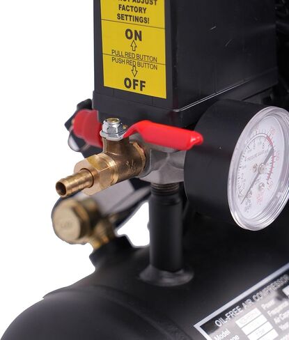 MZB 2.4 Gallon Ultra Quiet Air Compressor 110V/60Hz 1.0HP 5.65CFM, MAX 115PSI Steel Tanks Oil-Free 68dB Noise Level Air Compressor for Spray Painting, Auto Repair, Carpentry Decoration in Kuwait