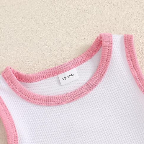 Madjtlqy Toddler Girl Girl Summer Clortsless Tank Tops Skorts Skorts Skorts 2PCS Baby Outfit 1-5y in Kuwait