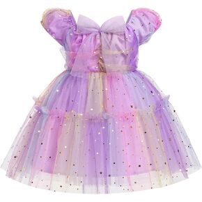 IBAKOM Baby Girl Strawberry Birthday Dress Princess Sparkly Stars Berry 1st 2nd Cake Smash Outfits Toddler Pageant Ball Gown