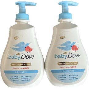 Baby Dove Wash Rich Moisture - Head to toe Wash - 400ml - 2 Pack