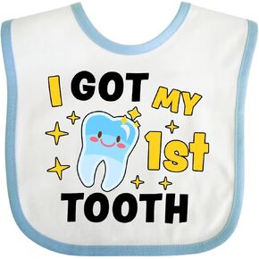 inktastic I Got My 1st Tooth with Cute Tooth Baby Baby Bib