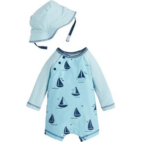 Mud Pie Boys Children's Sailboat Rashguard W Hat