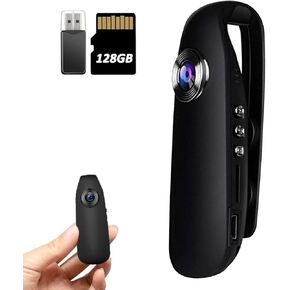 كاميرات الجسم المصغرة مع تسجيل الصوت والفيديو 1080p HD Detection Night Vision 64GB TF Card 6H Battery ، كاميرا تجسس ، كاميرا لتسجيل الفيديو/الرياضة/الأمان في الهواء الطلق (64 جم) in Kuwait