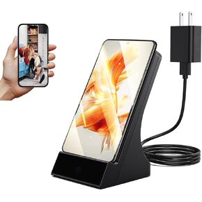 LIZVIE Wireless Phone Charger Camera, 1080P Full HD with Night Vision and Motion Detection Alarm, App Control and SD Storage, Nanny Camera for Home Security Indoor.