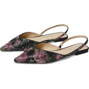 Betsey Johnson Women's Vance Mule, Black/Pink Floral, 6