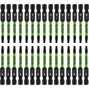 SUNHZMCKP 24-Piece Screwdriver Bit Set, Magnetic Slotted Phillips Driver Bit Set, S2 Steel, Long 1" and 2.3" Impact Screwdriving Drill Bits Set, 1/4 Inch Hex Shank Driver Bit