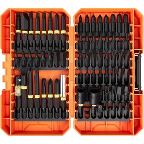 ENERTWIST Screwdriver Bit Set, 72Pcs 1/4" Impact Driver Bit Set with Impact Grade Socket Adapter for DIY, Household Maintenance and Most General Repairs