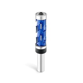Flush Trim Router Bit 1/2 Inch Shank, 65mm Cutting Length Spiral Cutting Router Bit for Woodworking Trimming, Cutting Diameter: 3/4"