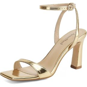Women's Heeled Sandals Square Open Toe Chunky High Heels Ankle Strap Sandals for Women Prom Wedding Heels