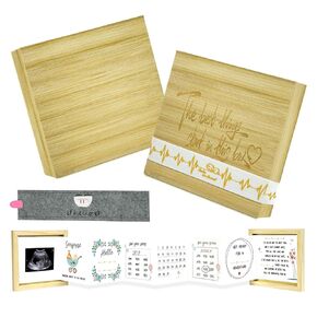 Pregnancy Announcement for Grandparents, Auntie- Baby Announcement Gifts Ideas, Surprise Pregnancy Reveal Gifts to Sister, Best Friend- Baby Ultrasound Photo Keepsake Box