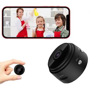 senri Mini Camera Hidden Camera, 1080P HD WiFi, Portable Nanny Cam Home Security Surveillance Baby Monitor, Outdoor/Indoor for Pets