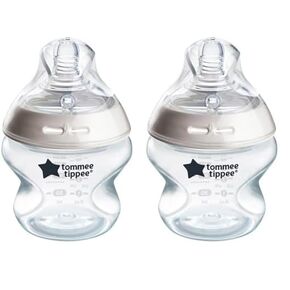 Tommee Tippee Baby Bottles, Natural Start Anti-Colic Baby Bottle with Slow Flow Breast-Like Nipple, 5oz, 0m+, Baby Feeding Essentials, Pack of 2