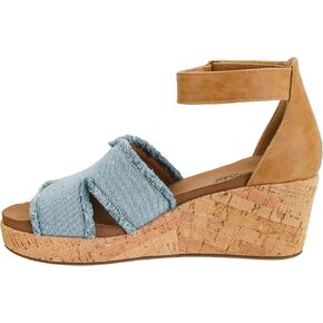 Corkys Footwear Women's Rom Com 2.5 Inch Sandal Wedge - Comfortable Cushioned Footbed, Trendy, with Adjustable Hook and Loop Strap for All-Day Wear, Versatile Style