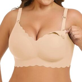 SWOMOG Nursing Bras for Breastfeeding Seamless Maternity Bra Wireless Pregnancy Bras Sleep Bralette with Support