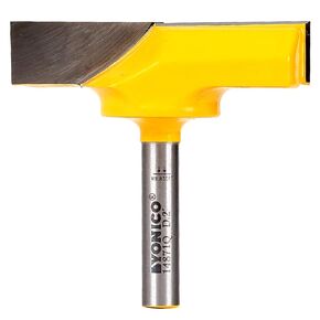 Yonico Surfacing Planing Router Bits Bottom Cleaning 2-Inch Diameter 1/4-Inch Shank 14871q