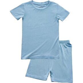 BABY 2T-10Y Toddler Kids Girls Boys Soft Comfy 2pcs Set Short Sleeve Shirts and Pants Sets
