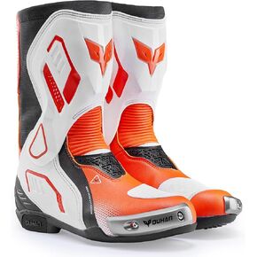 DUHAN Motocross Boots Anti Slip Racing Road Boots Motorcycle Riding Leather Boots with Dual-Axis System for Men Women