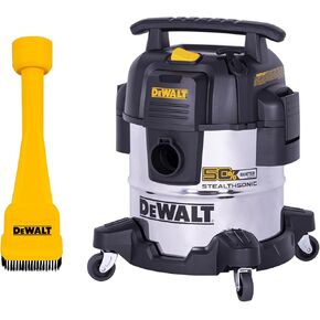 DEWALT 5 Gallon STEALTHSONIC Shop Vacuum Wet and Dry,Claw Utility Nozzle with Brushes