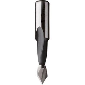 CMT 313.050.11 2 Flute Dowel Drill for Through Holes, 5mm (13/64-Inch) Diameter, 10x26mm Shank, Right-Hand Rotation