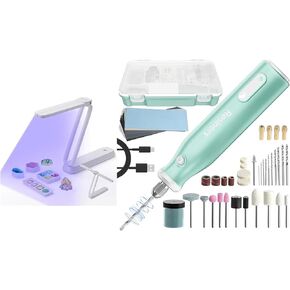 Resiners Cordless Rotary Tool Kit & UV Light - 5-Speed Adjustable for Drilling, Polishing, Sanding, Grinding DIY Crafts