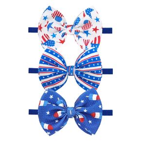 YanJie Baby Girls Headbands bows Baseball Sports Printed Wide Headbands Blue Softball Wide Hairband Baseball Game Day Sports Hair Accessories Gift