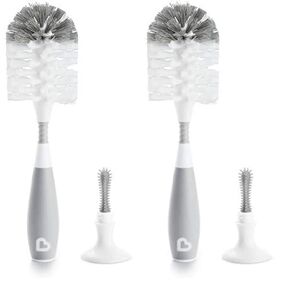 Munchkin® Bristle™ Bottle Brush, Grey (Pack of 2)