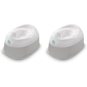 Ingenuity : ity by Ingenuity Ready Set Go Potty, Removable Bowl, Non-Skid Bottom, Wide Stable Base, Age 18 Months & Up, White & Grey (Pack of 2)