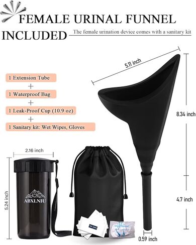 Update Female Urination Device with Cup, Female Urinal Pee Funnel for Women to Standing Up Pee, Womens Pee Funnel Post Surgery Urine Funnel, She Pee Wee Cup for Car, Travel in Kuwait