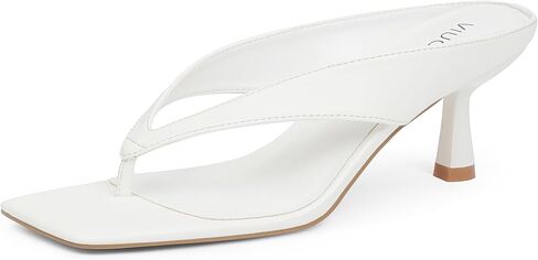 VIUGJNEX Women’s Kitten Heels Flip Flops Slip On Open Toe Low Heels Thong Square Slide Summer Fashion Party Heeled Dressy Sandals for Women in Kuwait